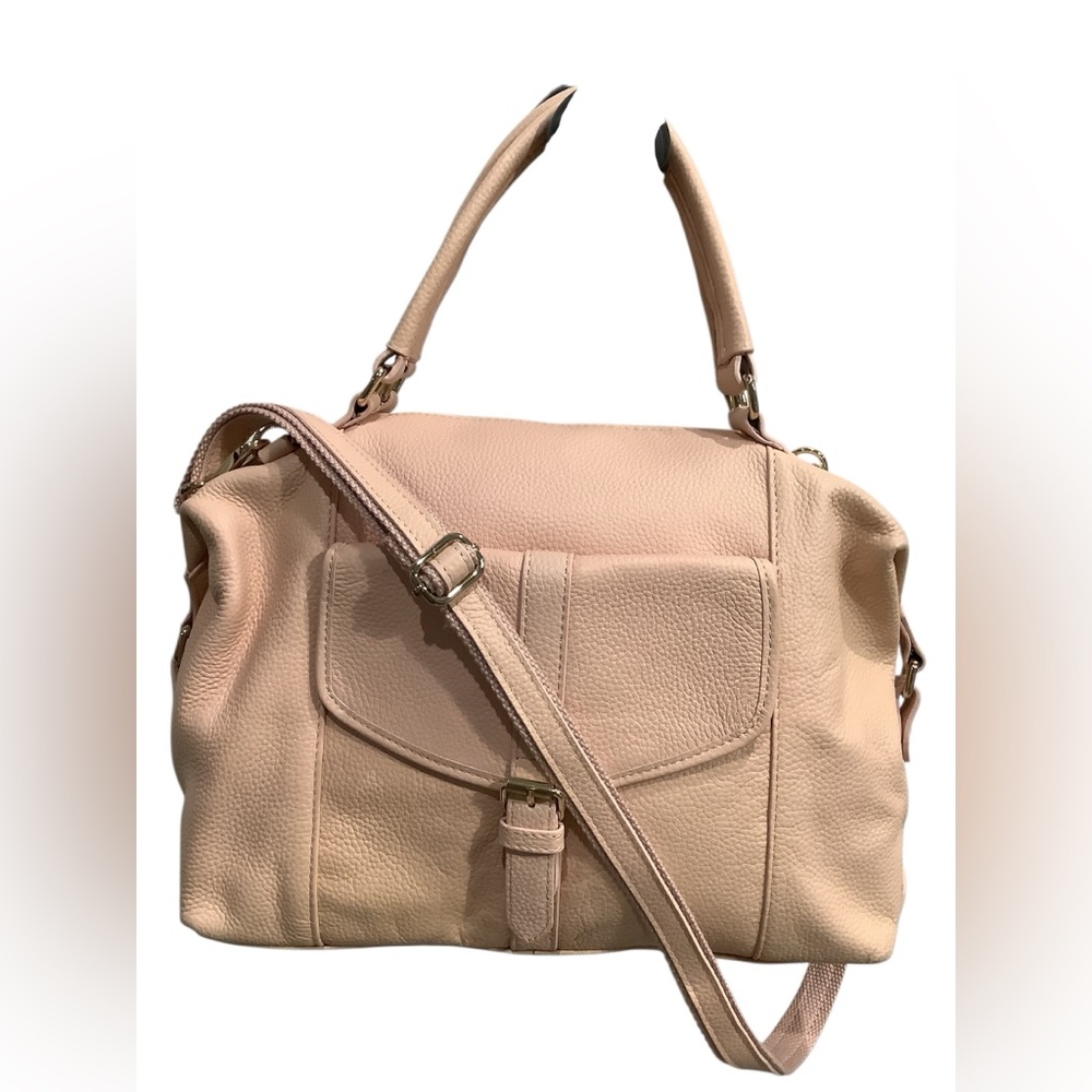Ora Delphine Elegant Blush Pink Genuine Leather Handbag Excellent Condition.